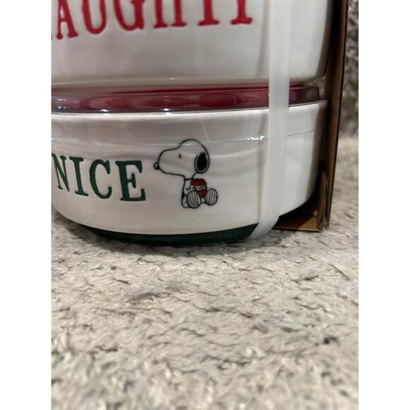 Rae Dunn Peanuts Snoopy Ceramic Bowls - Naughty & Nice - BRAND NEW - Picture 4 of 4